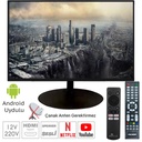 22'' Android Uydulu Televizyon 48 Ekran Hd Lcd Kumandalı 12v 220v Rose CM-122U