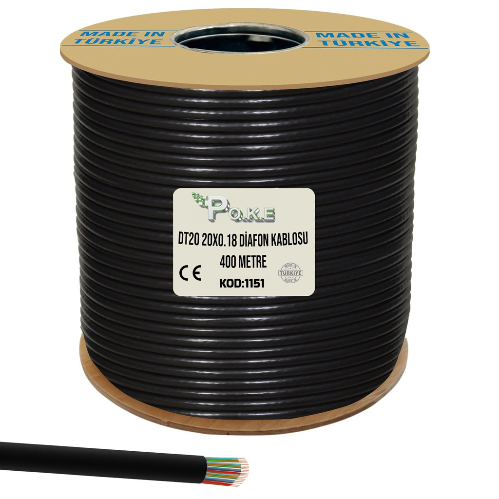 DT20 Diafon Kablosu 20X0.18 400mt Poke Pk-1151