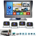 4 Kameralı 7'' DVR Kayıt'lı Araç Monitör Set Full HD Rose MR-16