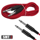 Anfi Uzatma Kablosu 6.3mm Mono 5mt Kırmızı