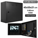 Dvr Nvr Dik Tip Kabin Pano Kabinet 0.80mm 55x45x21 WeberBox WB-PRO5521 (3 Adet Fiyatıdır)